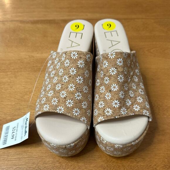Beach by Matisse Daisy Terry Cork Platform Sandal Size 9 M Heels Shoe Slip-On - Picture 4 of 8